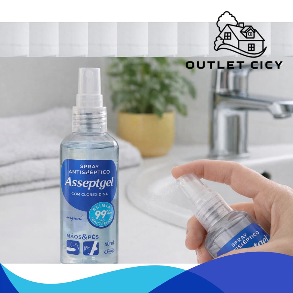 Spray   Antisseptico  Asseptgel  - Clorexidina  -Original 60 Ml
