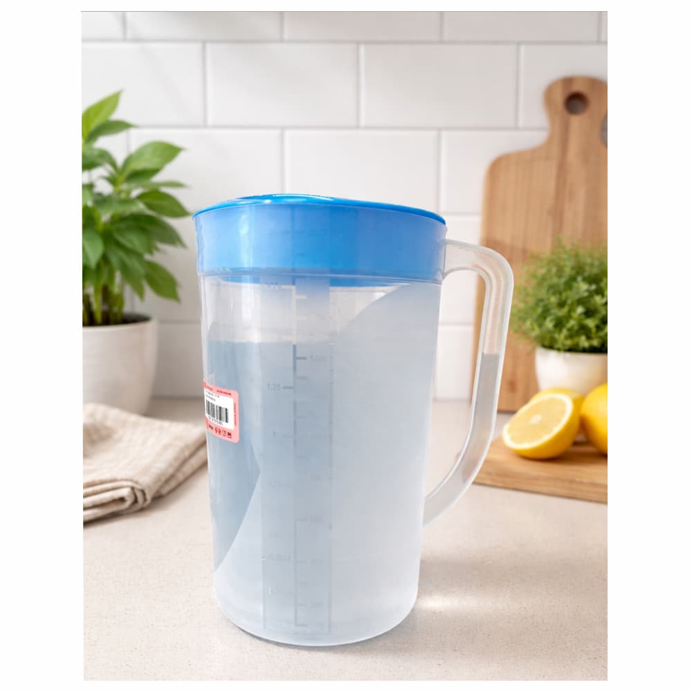 Jarra Redonda 1,42 L Plástico com Medidas - Giplás (JT-05) 0602