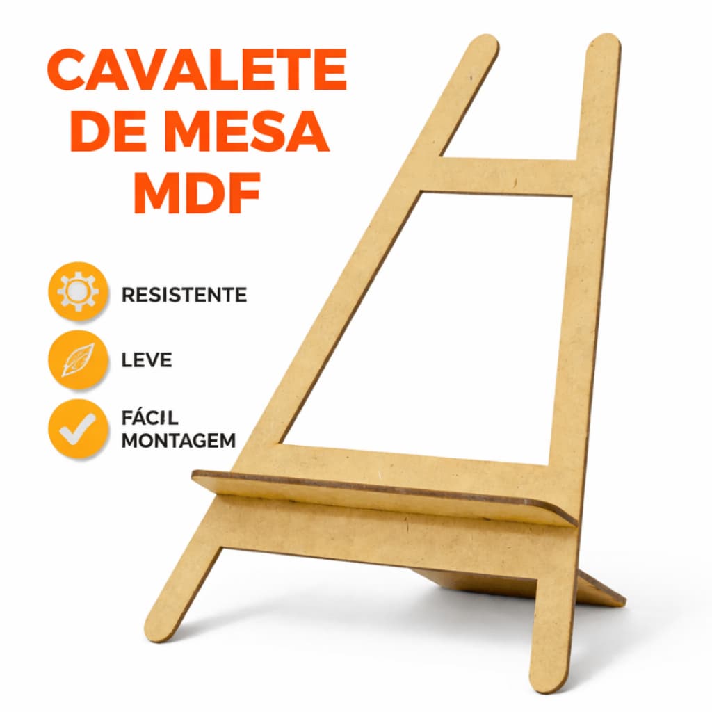 Kit 20/10/5 Cavalete Lembrancinha Festa Descoração Mdf 16cm