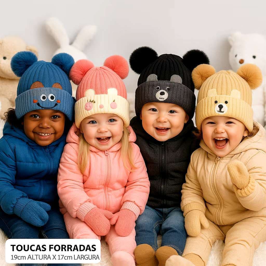 Gorro Touca Infantil Criança Menino Menina Tricotado Quente Moda Fashion