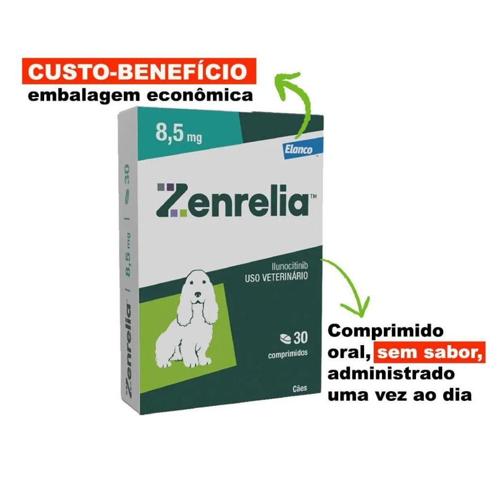 Zenrelia 8,5 MG 30 Comprimidos Para Dermatite - Elanco