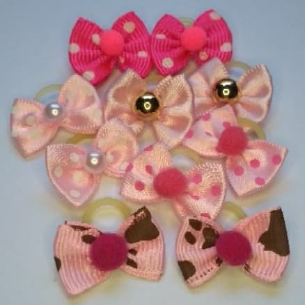 Mini Laço Pet Tons de Rosa 10 unidades