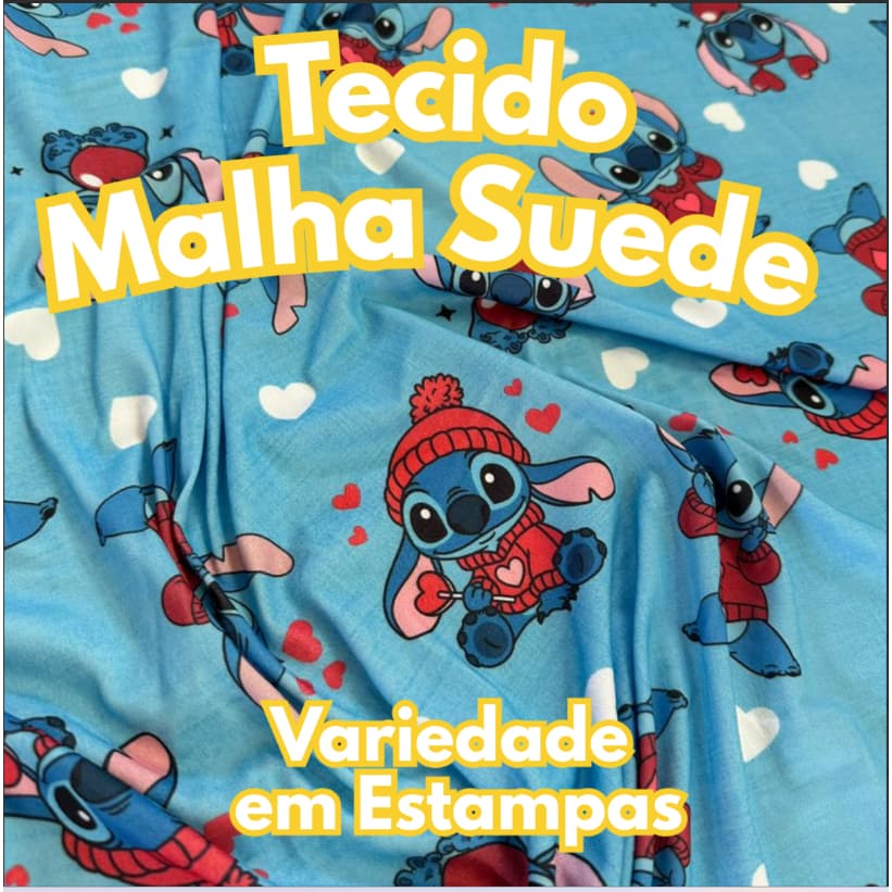 Tecido Suede Estampado Pijama Infantil - Super Macio e Fresquinho - Várias Estampas