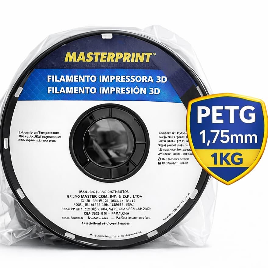 Filamento PETG  MasterPrint Premium 1Kg Impressora 3D