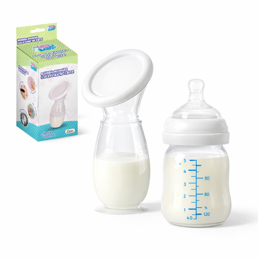 Coletor Manual Silicone de Aleitamento Materno Bomba De Leite Com Tampa