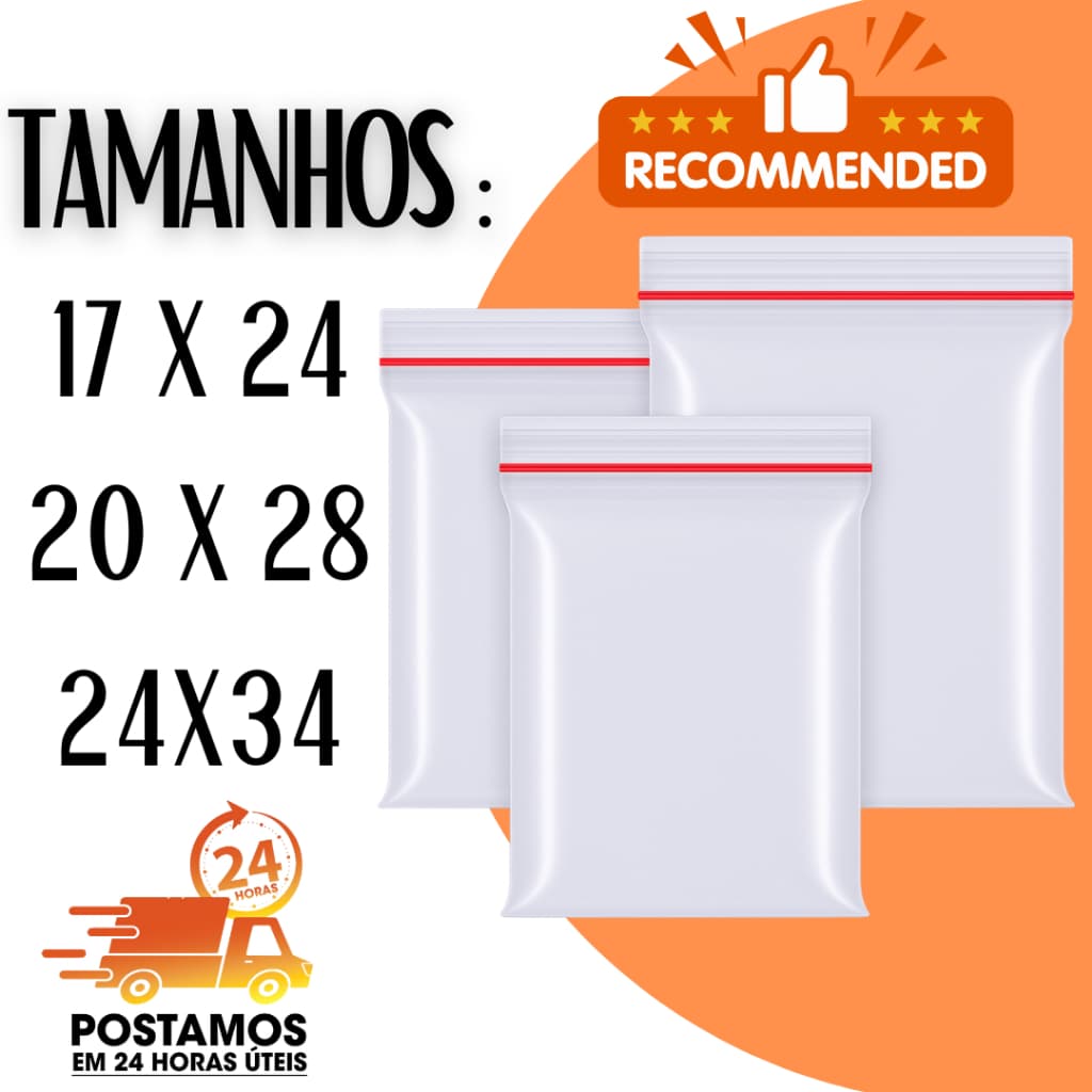 Saco Zip Lock Grande Plástico Fechamento Hermético Atacado Organização Abre Fecha Viagem