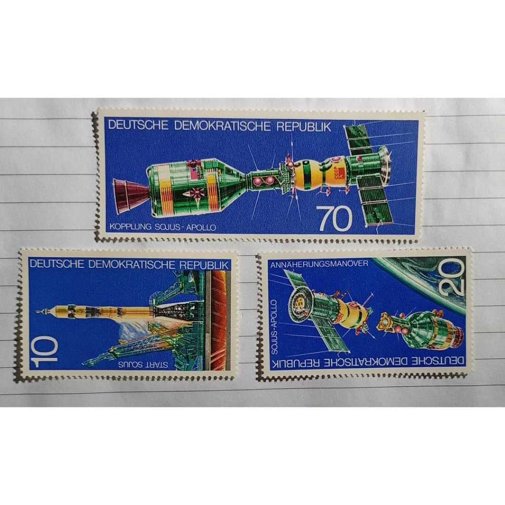 Série de Selos República Democrática Alemã Missão Soyuz Apollo
