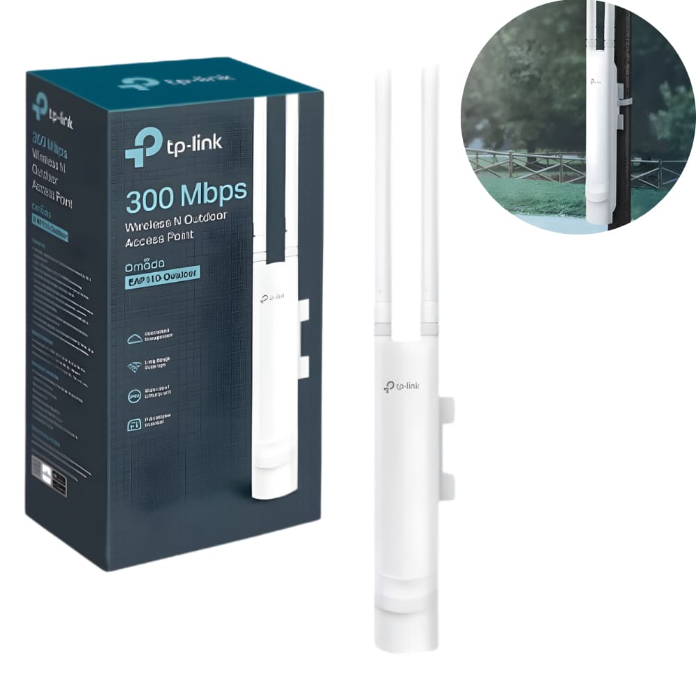 Roteador Externo TP-Link Access Point Wireless EAP110 Outdoor Mimo 2.4ghz 300mbps