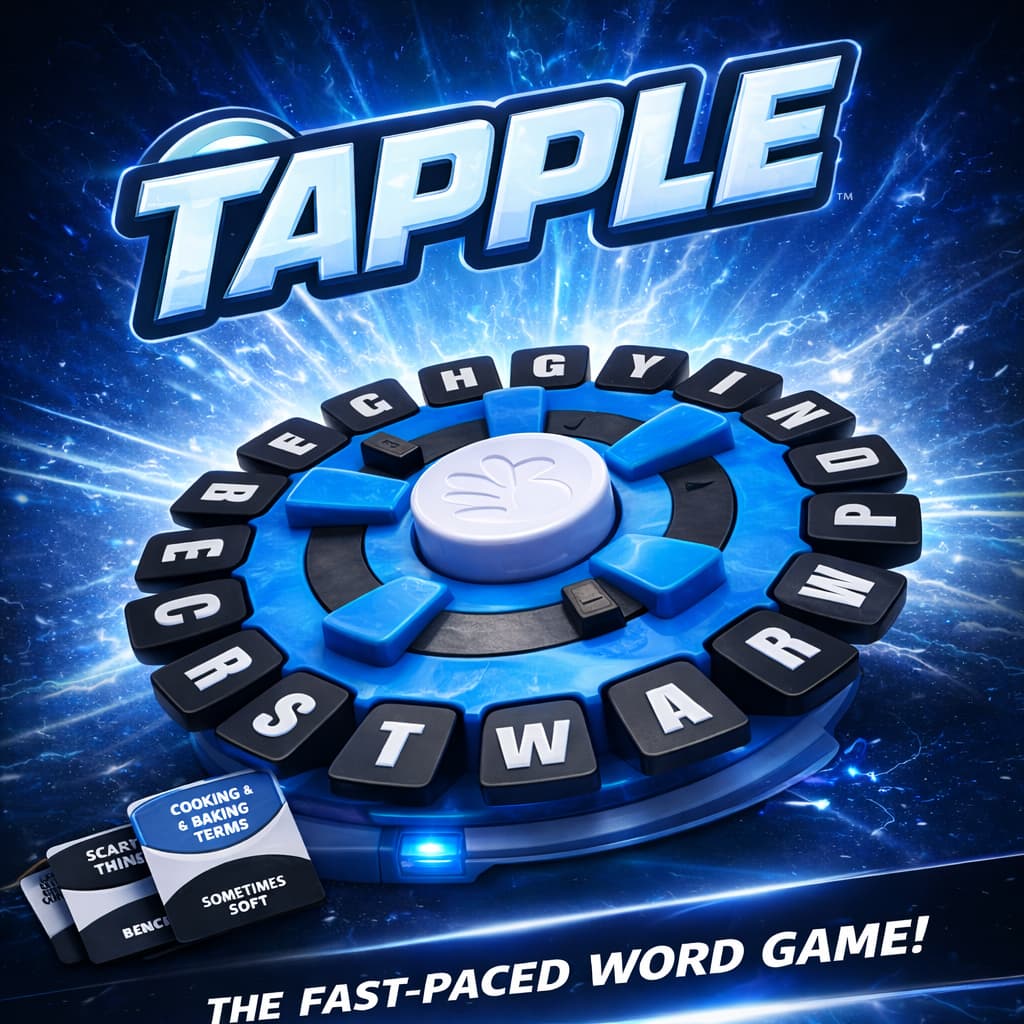 Jogo de Palavras Tapple - Jogo de Tabuleiro para Crianças Quick Family Stop| Rápido e Divertido