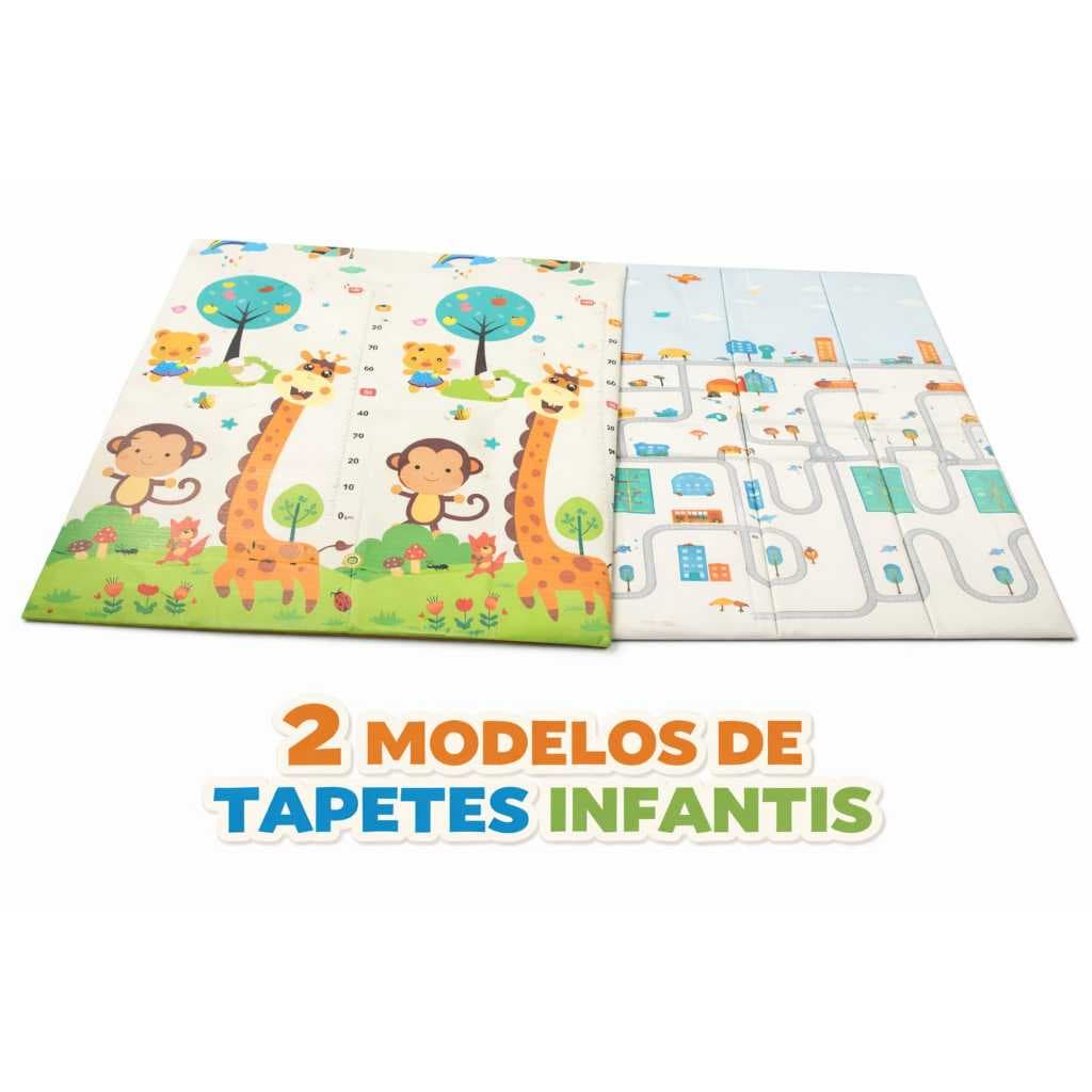 Tapete Tatame Infantil Emborrachado Dobrável Dupla Face 150x200 / 150x180 / 180x200 Espessura 5mm