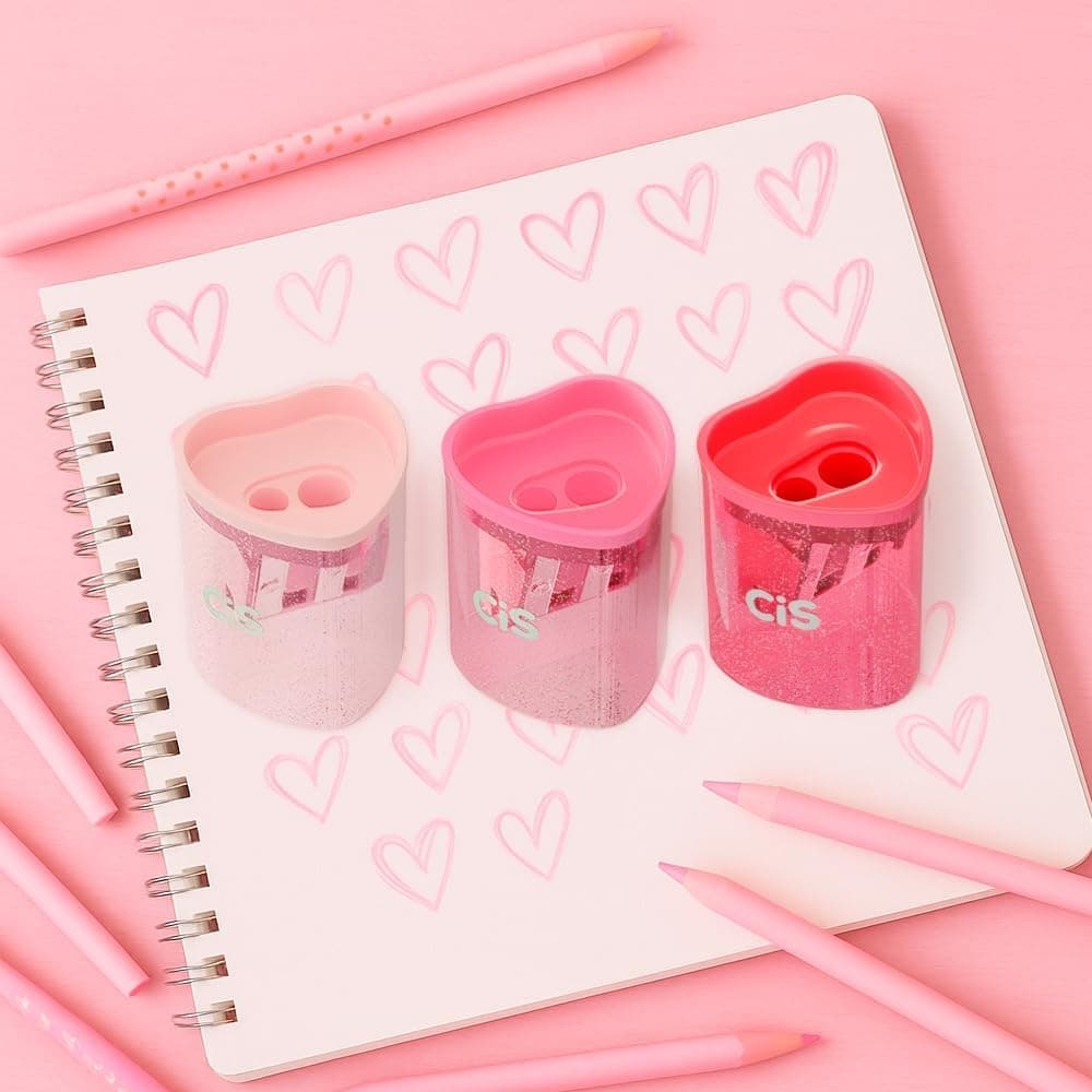 Apontador CIS 366 Coração 2 Furos - 1 Unidade - Escolha a Cor