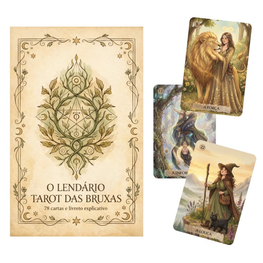 O Lendário Tarot Das Bruxas 78 Cartas Plastificadas E Livreto Explicativo