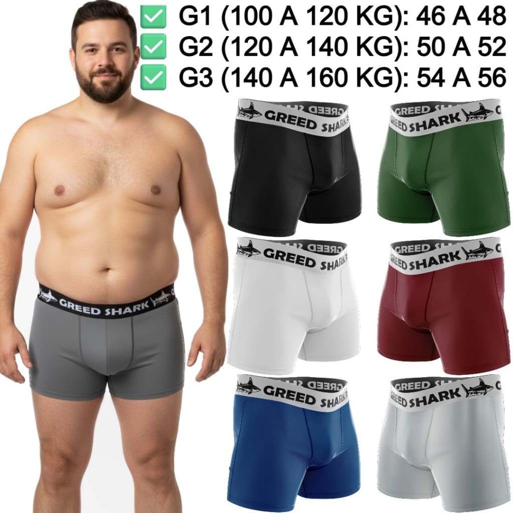 Combo com Cuecas Plus Size Box Masculinas Forro Algodão Cueca Boxer Masculina Microfibras