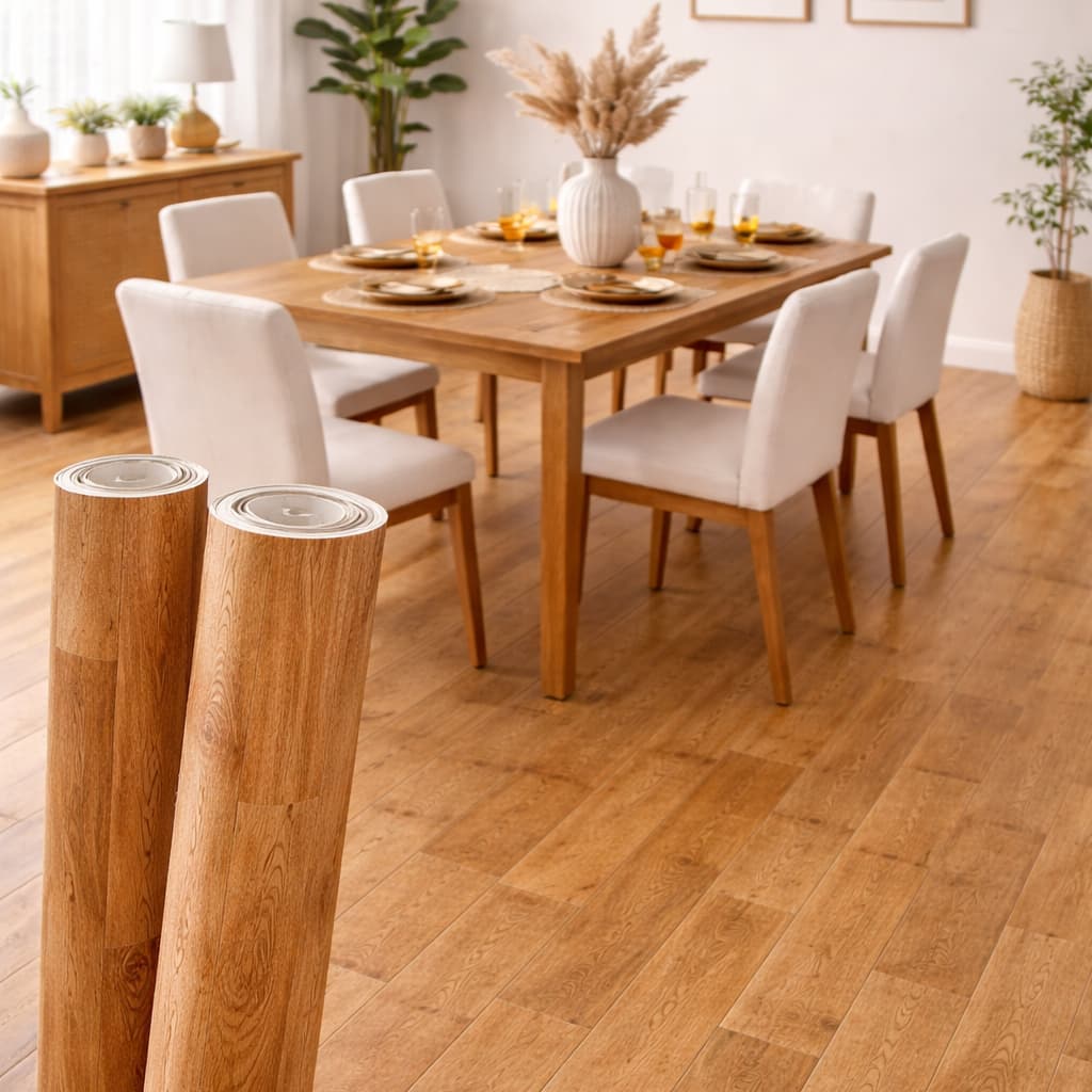 Adesivo Piso Chão Madeira Lavável Decorativo Sala Cozinha Quarto Decorativo Escritório