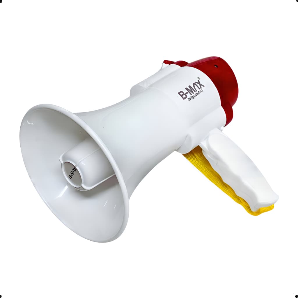 Megafone Recarregável 30W B-Max BM-F944 Portátil Sirene Gravador Música Alcance 600m