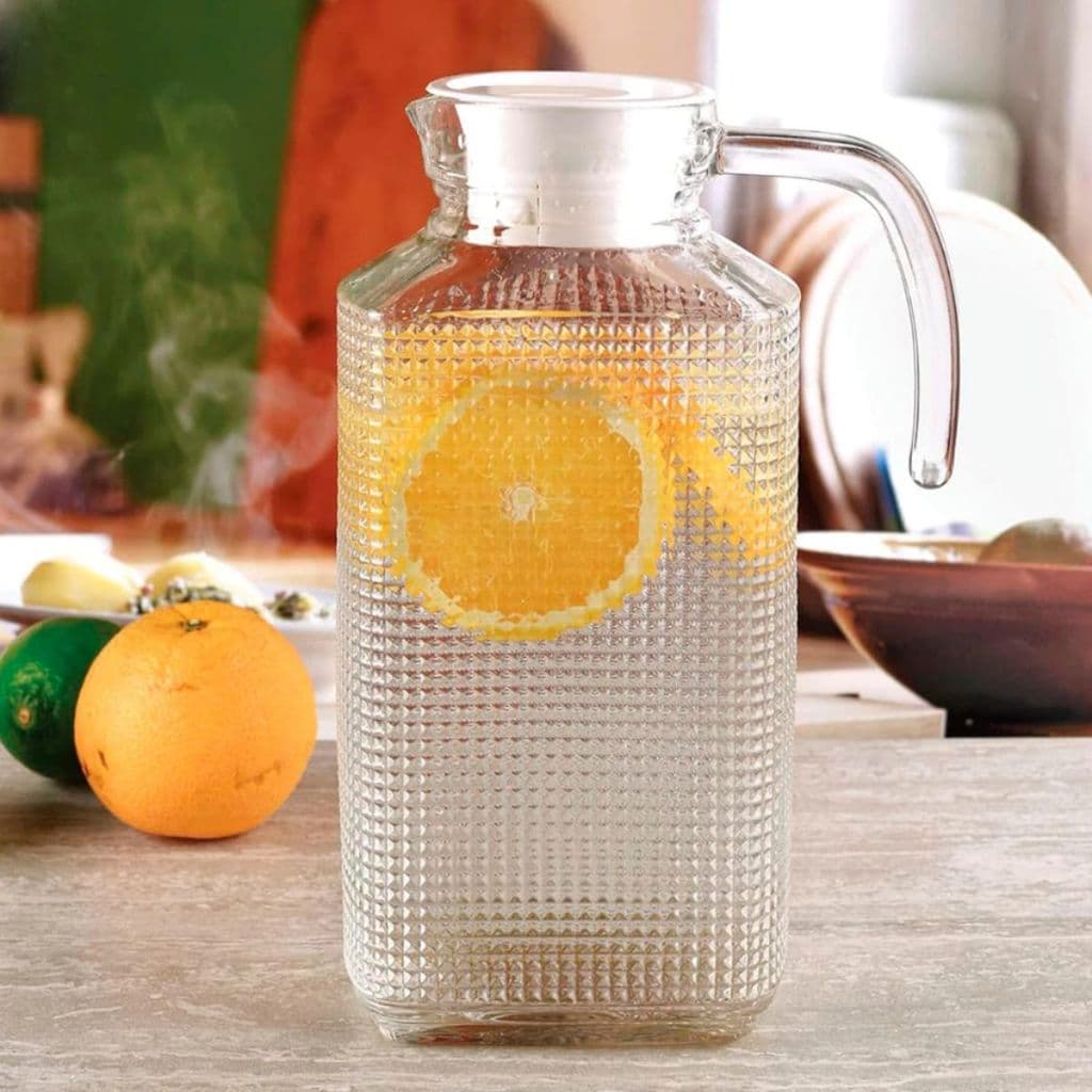 Jarra de Vidro Suco Água Refri Rubi Com Tampa Luxo Resistente 1,8 Litro