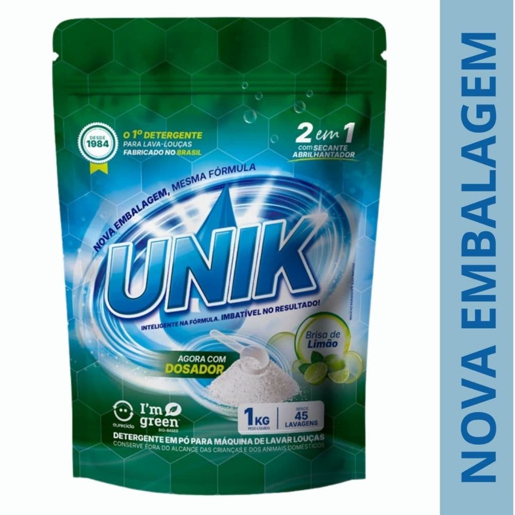 Detergente Para Lava-louças Unik Em Pó Em Caixa 1 Kg