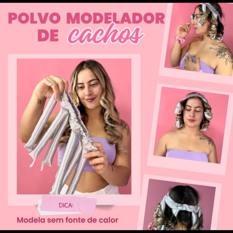 🌀 **Polvo Modelador de Cachos de Cetim + Xuxinha ** 🌀envío inmediato 📦  Pronta entrega