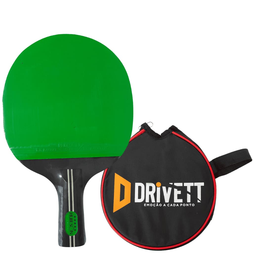 Raquete Classineta Hueison 5 estrelas Verde + capa