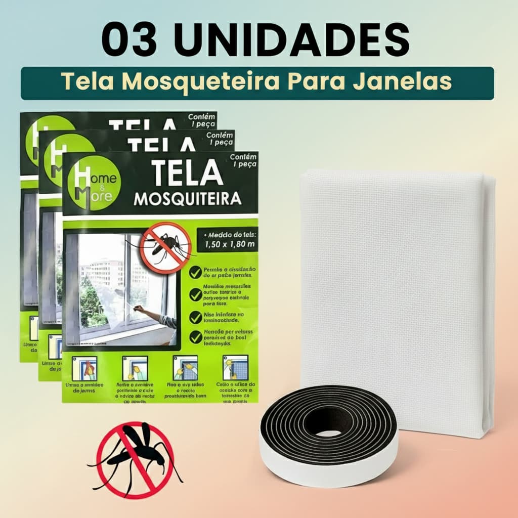Tela Mosquiteiro Janela Ajustável 1,80Mx1,50M Anti Insetos Mosquito
