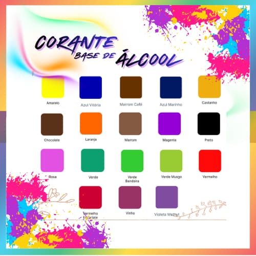 Anilina Corante à base de ÁLCOOL para Pintar Flores/Folhas/Madeira/Sisal/Cabelo - A Loja Oficial de Corantes