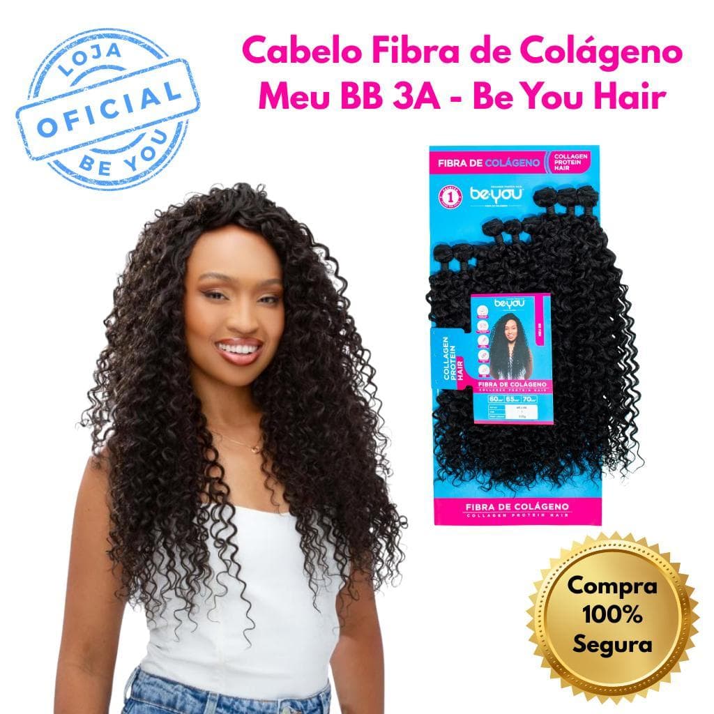Cabelo Meu BB Cacheado 3A 320g 10 Telas Fibra de Colágeno Be You