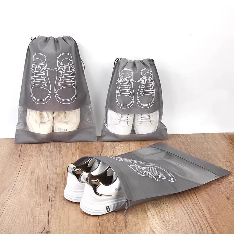 Sachês Impermeáveis para Sapatos – Organizadores de Viagem Não Tecido com Cordão