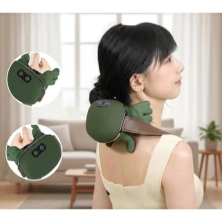 Massageador Elétrico Portátil Alívio P/ Pescoço 3 Intensidades Aquecimento Infravermelho