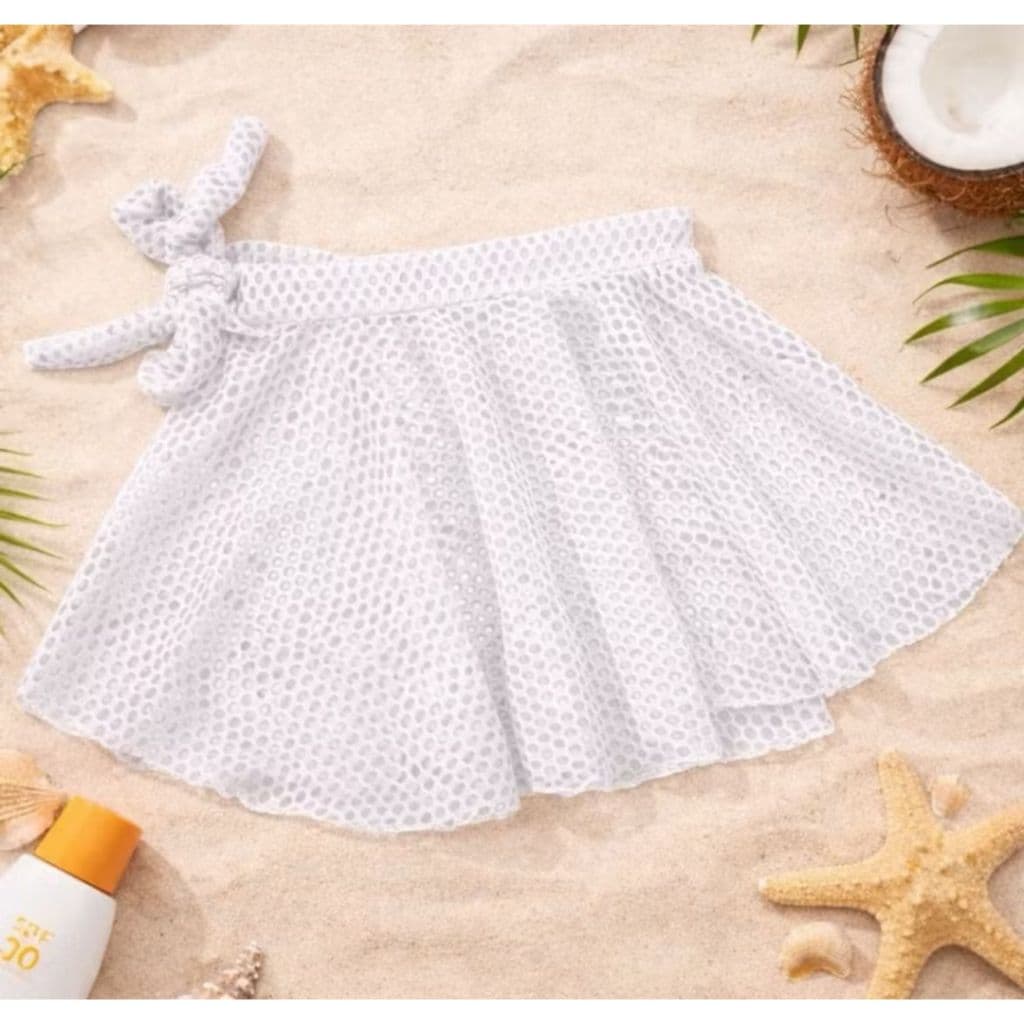Saia | Saída de Praia Infantil Juvenil | Tamanho 2 a 12 anos| Canga| saia de praia