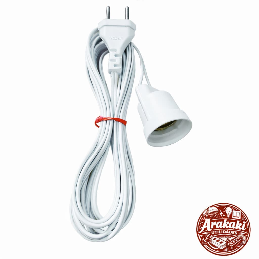 Extensão com Soquete Para Lâmpada E27