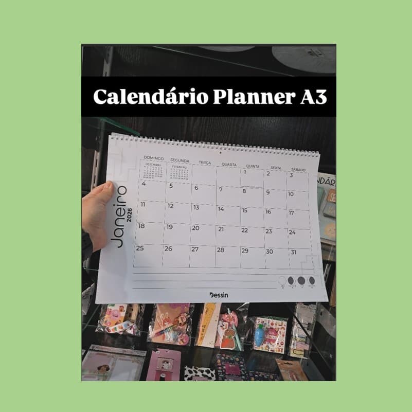 Calendário e Planner de Parede 2026 A3 Dessin