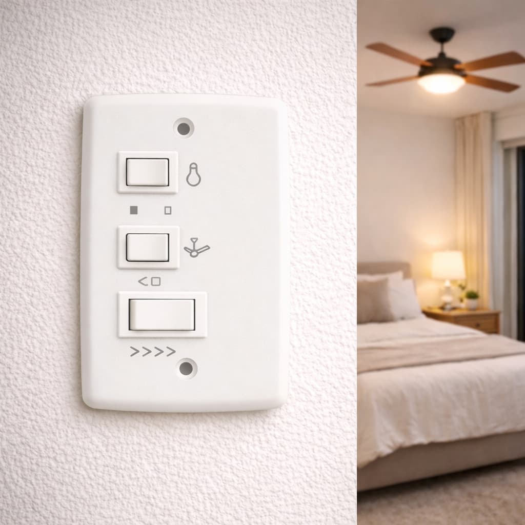 Chave Capacitiva Ventilador 3 Velocidades com Capacitor 127V 4x2 para Ventilador de Teto