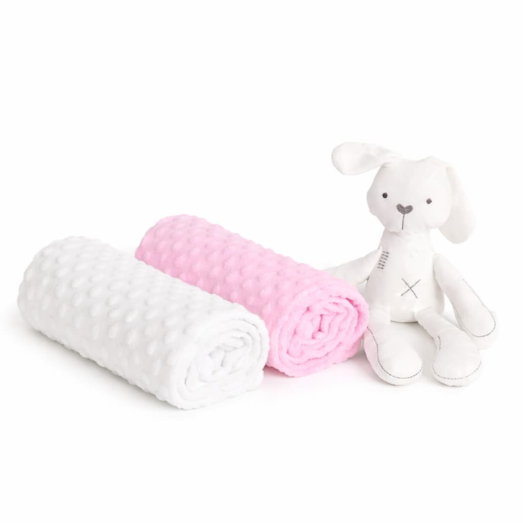 Kit 02 Mantinhas Bebê Pipoquinha Simples Maternidade Macia