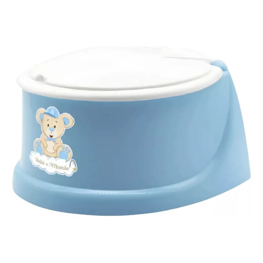 Troninho Penico Baby Nico Linha Bebê e Mamãe  Rosa Ou Azul Com Tampa Anatômico Higiênico Fácil Limpar