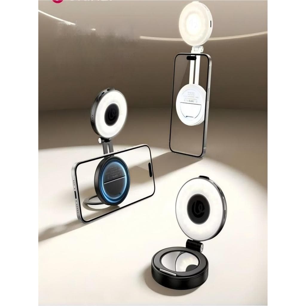 Anel De Luz Magnética Para Celular Ulanzi Lm19 Led Magsafe S Estrutura Preto Luz Bicolor