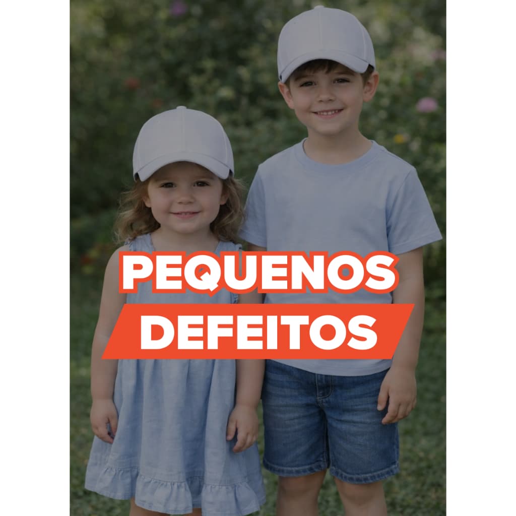 Boné Infantil Básico Unissex Ajustável Pequenos Defeitos Promoção