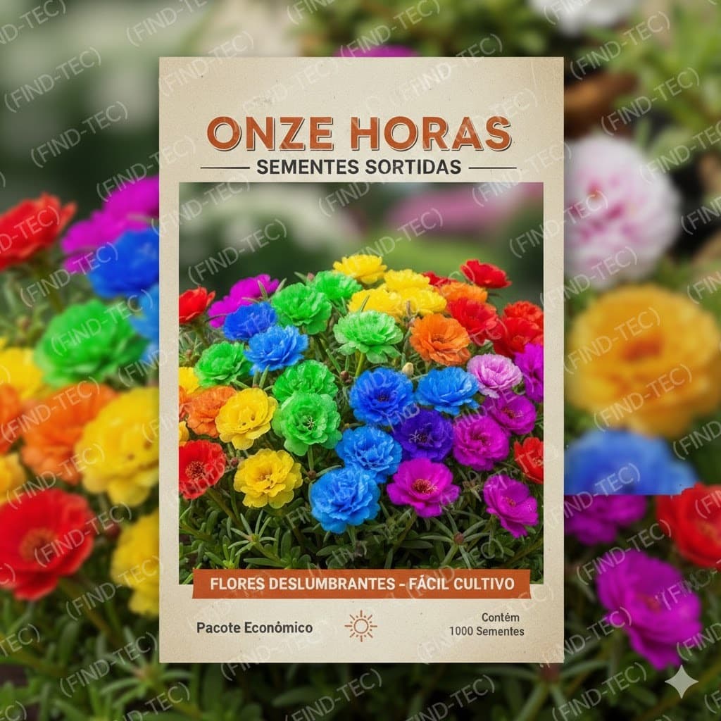 Sementes de Onze-Horas Sortidas – Portulaca Grandiflora