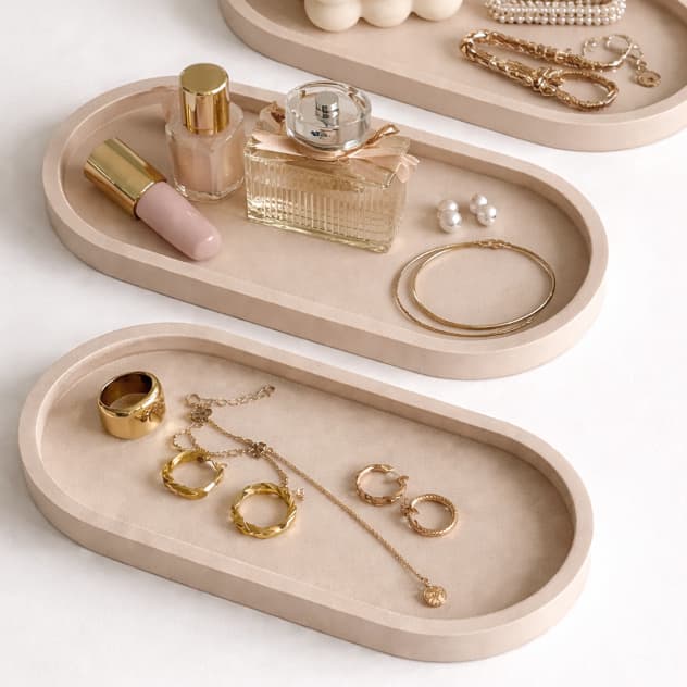 KIT 2 Bandejas Ovais Multiuso - Decoração e Organização - Premium