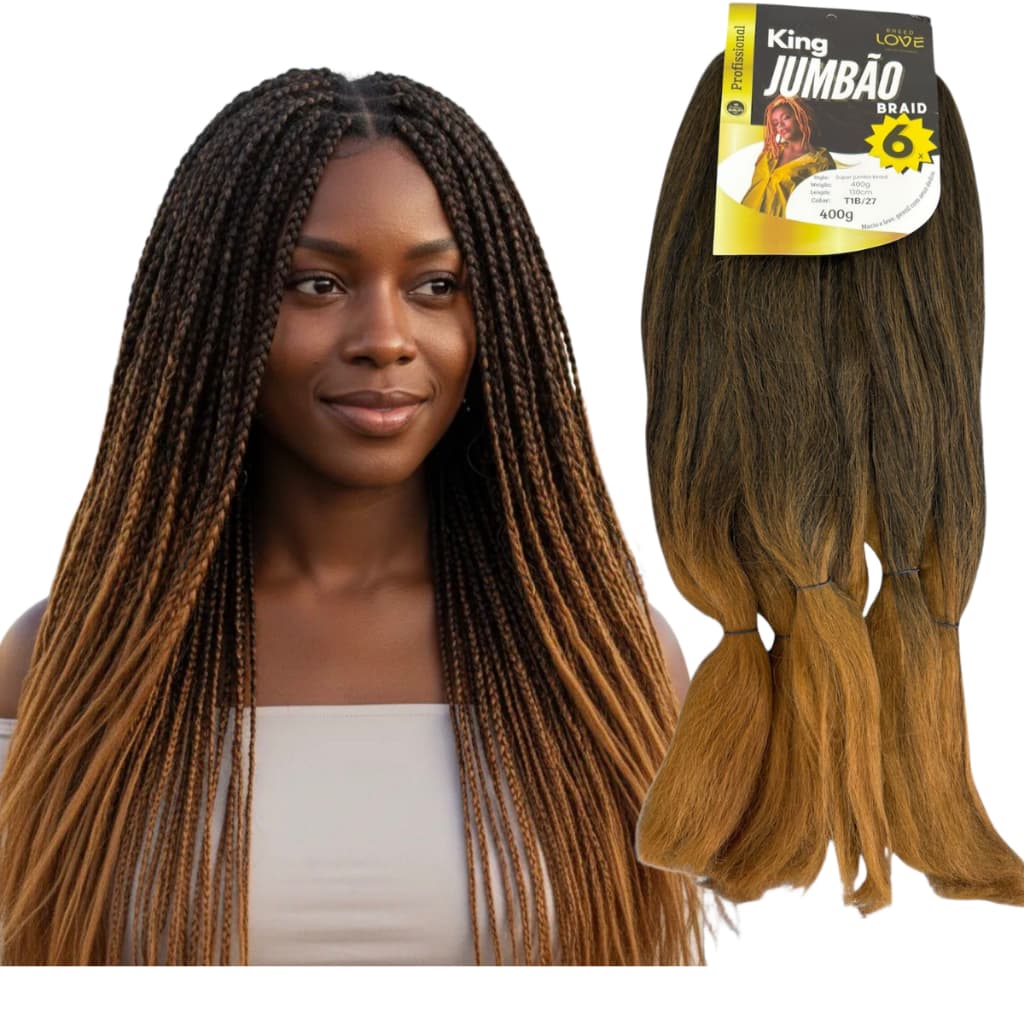 Cabelo Jumbo Jumbão  400G Pacotão Para Tranças FIBRA SUPER SOFT