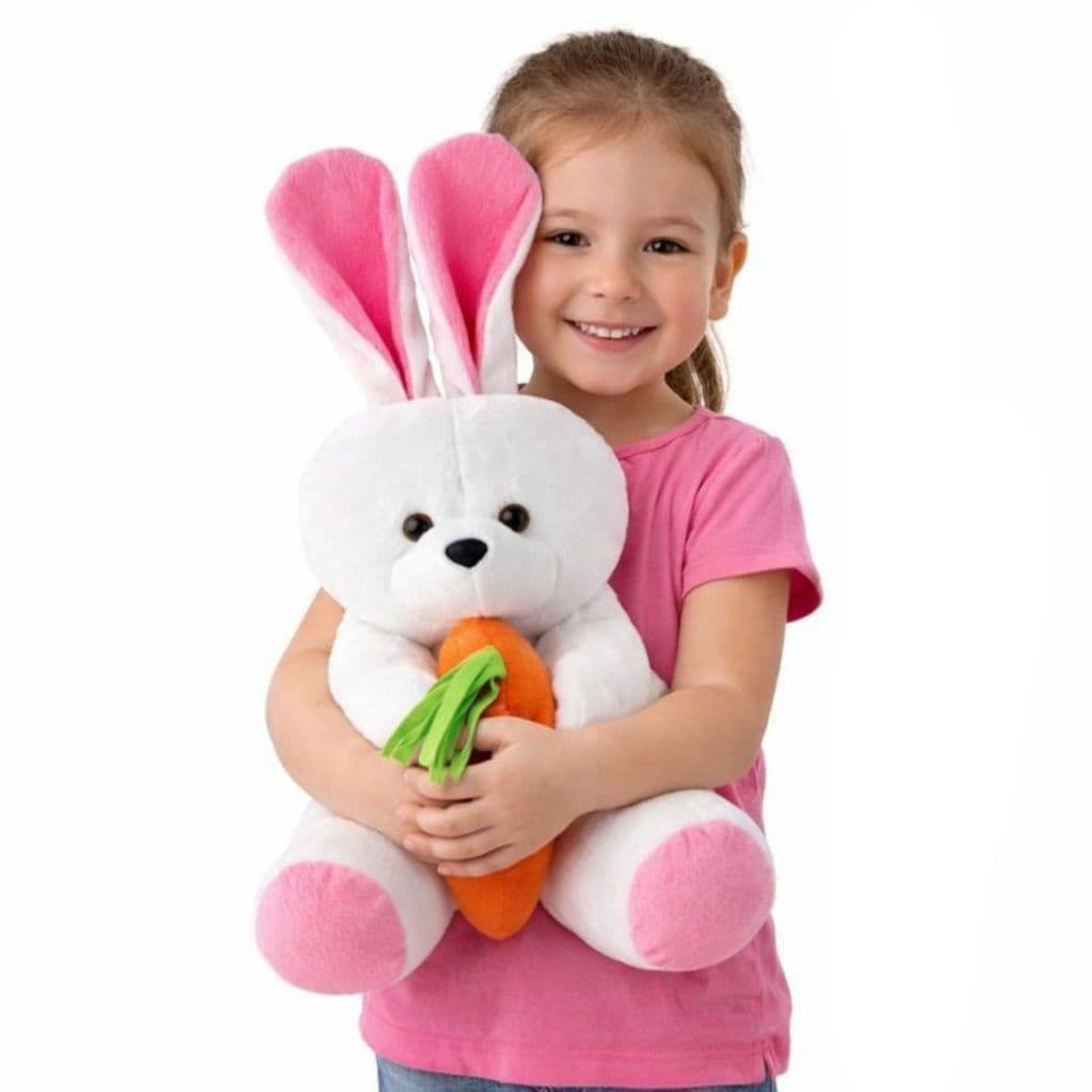 Coelho de Pelúcia Páscoa 30cm 48cm Boneco Coelhinho Super Macio Presente Decoração