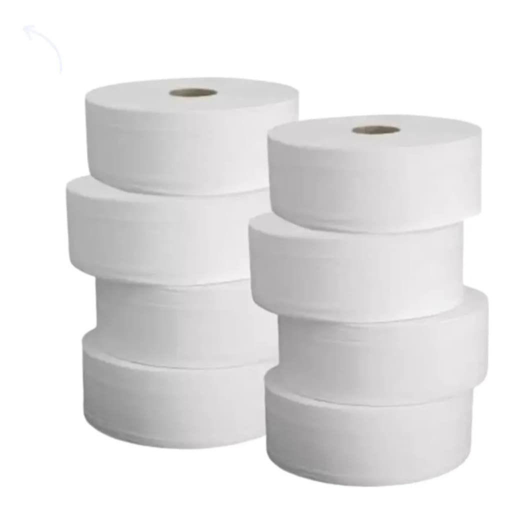 Papel Higienico institucional  Rolão C/ 08 Rolos  Aprox. 300m Extra Macio Branco Tinsel