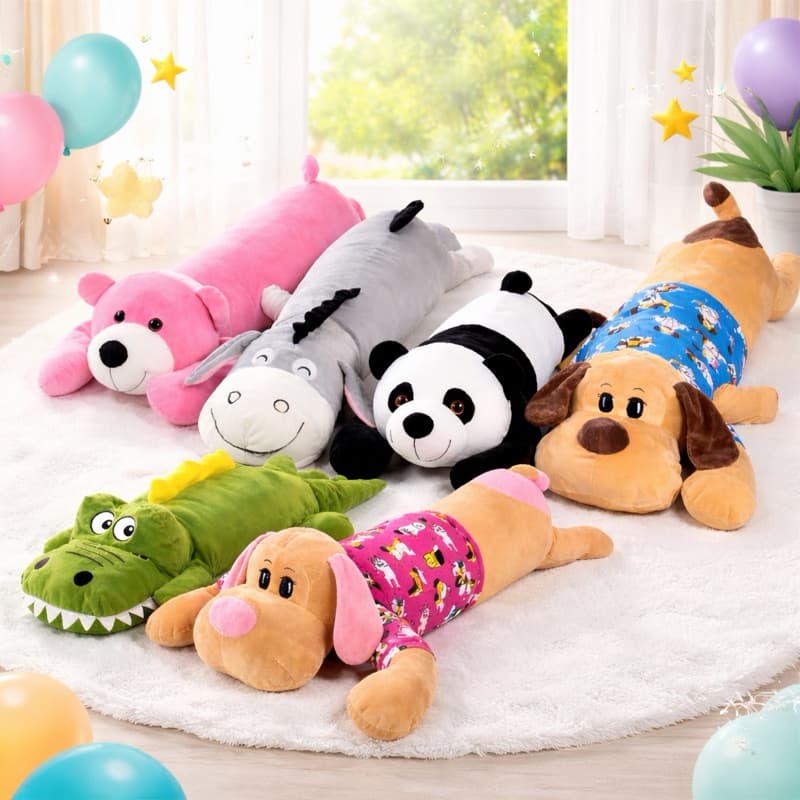 Xuxão Infantil 1,10m Pelúcia Grande Travesseiro de Corpo para Bebê Almofada Gigante Super Macio para Dormir