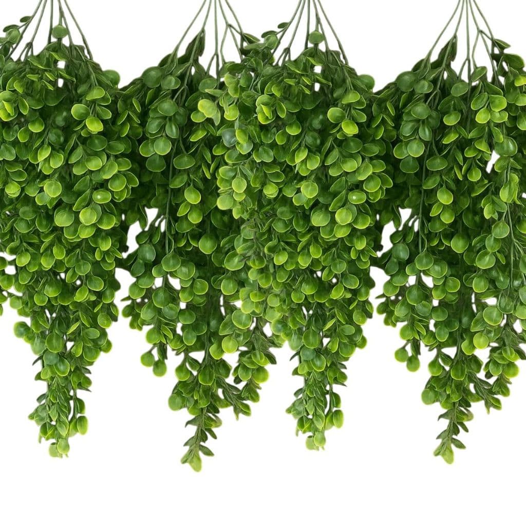 Kit 1/2/3/4 Pendente Eucalipto Artificial Toque Realista Jardim Vertical Folhagem Luxo Parede Sala Decoração