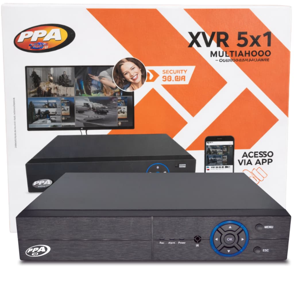Dvr 8 Canais Gravador para Cameras 5X1 Full HD Com Reconhecimento Facial PPA CITROX XVR