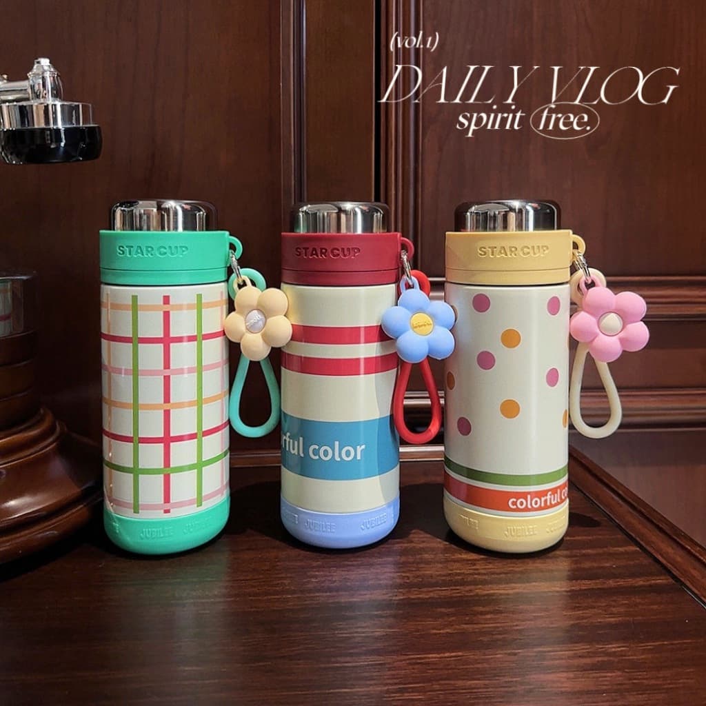 Garrafa Térmica Inox 500ml com Alça – Moderna e Prática（4145）