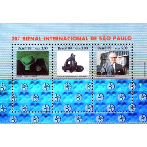B - 082 - BLOCO DE SELOS 20ª BIENAL INTERNACIONAL DE SÃO PAULO