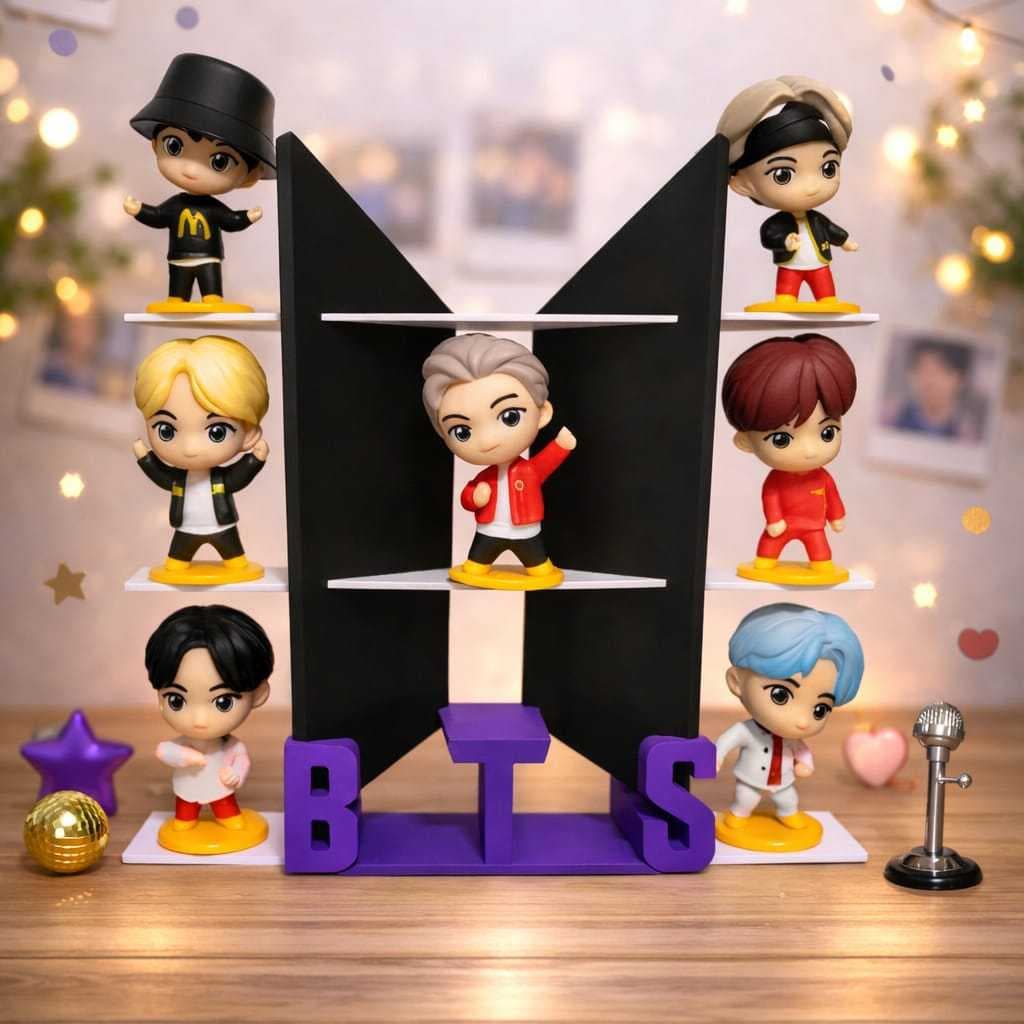 Suporte Exclusivo BTS TinyTAN  Para Coleção McDonald's Prateleira Expositor Bonecos (sem bonecos)