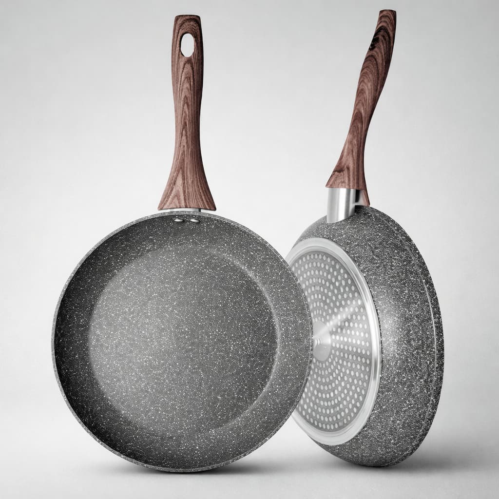 Frigideira Antiaderente Cerâmica Fundo Triplo Premium Não Usa Óleo Não Gruda Frigideira Granito