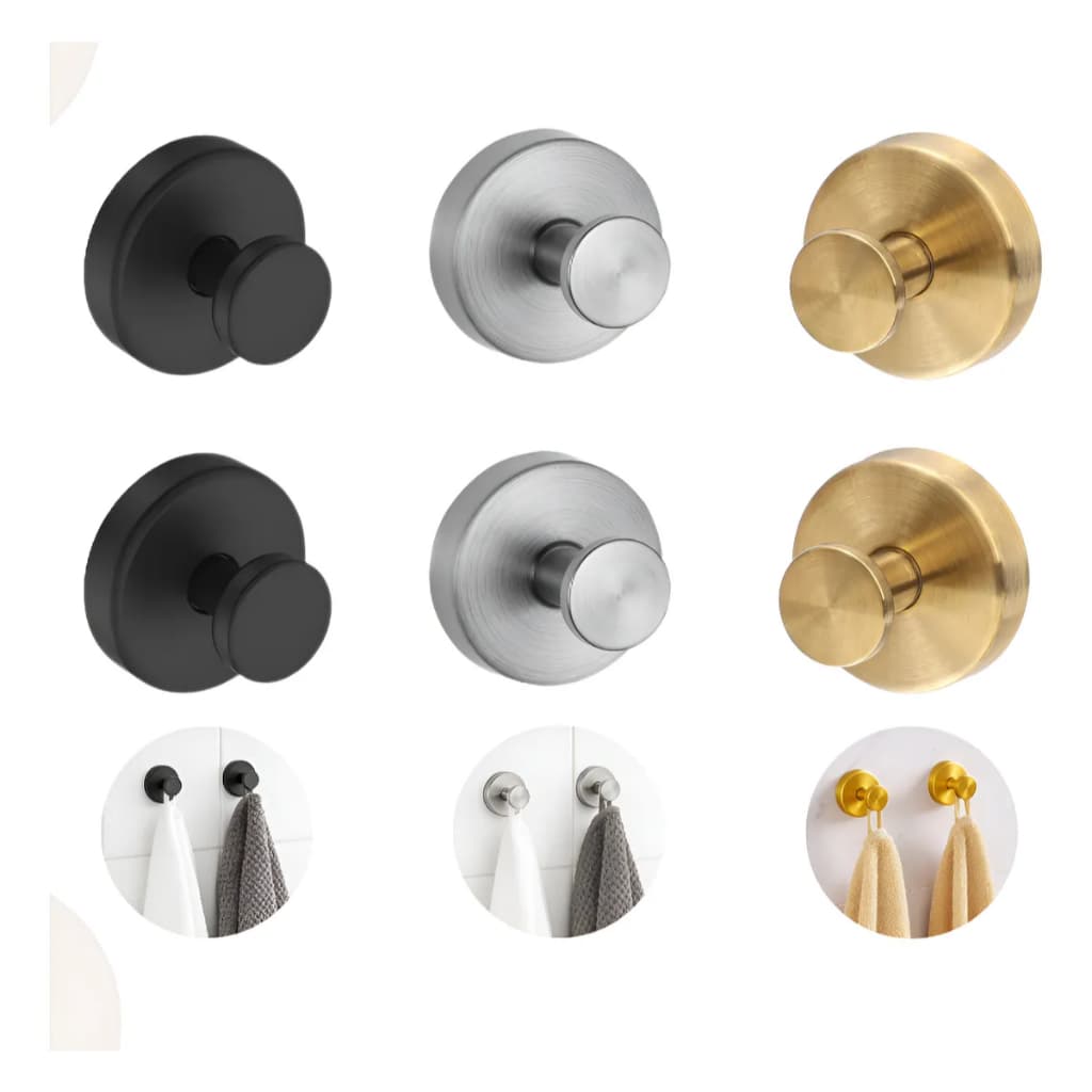 Gancho Multiuso Inox Redondo Ventosa Suporte Banheiro