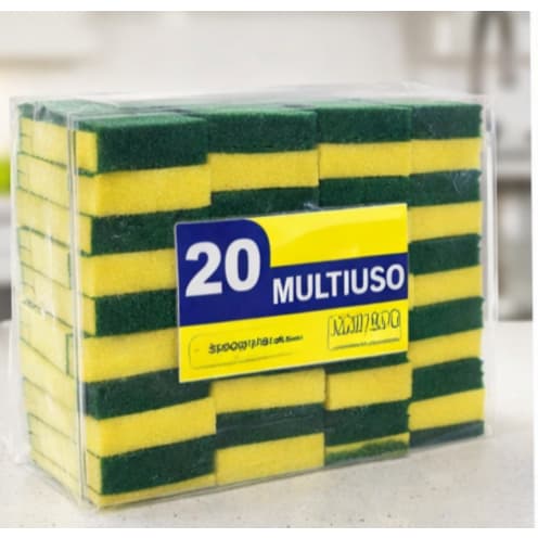 Esponja 20De Limpeza Multiuso Para Cozinha 20 Unidades oportunidade premium